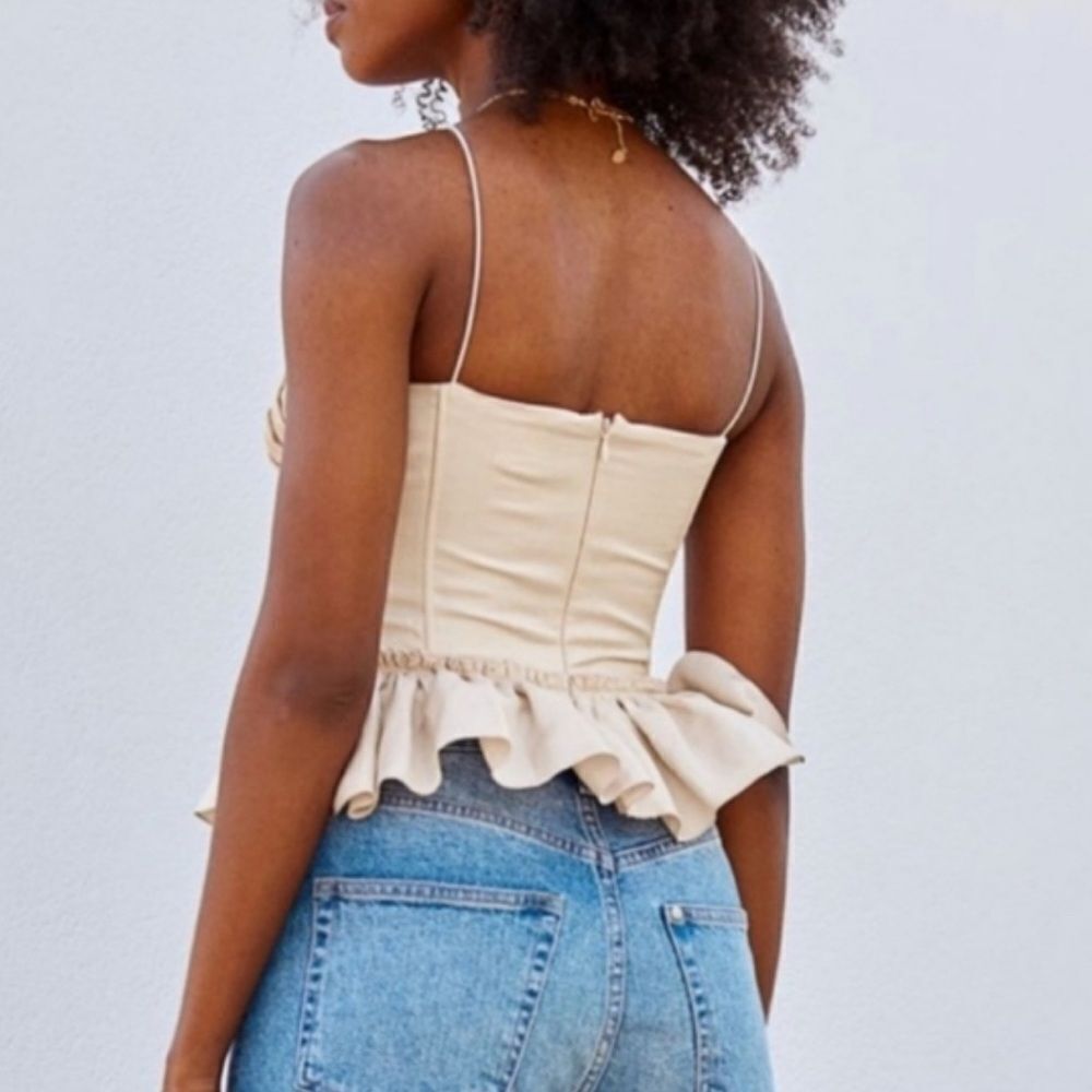 H&M Brock Collection Linen-blend Corset-style Top - Picture 13 of 13